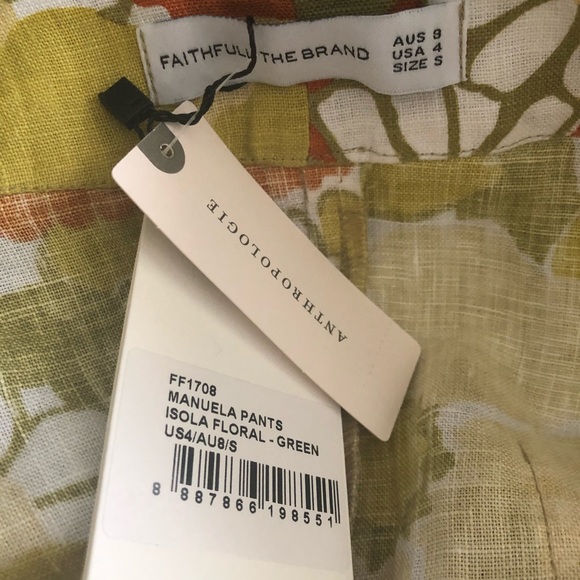 Rare! Anthropologie Faithfull floral pants - Picture 6 of 7